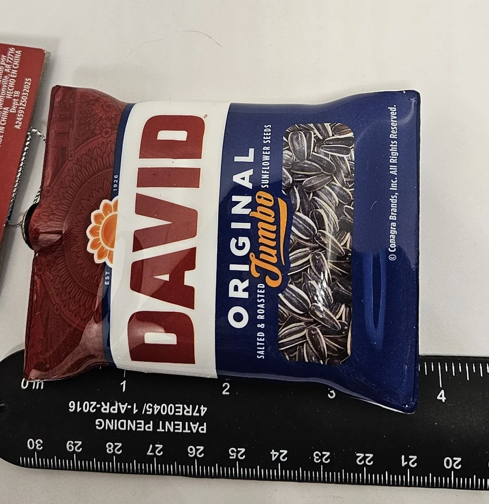 Ruz David Original Jumbo Sunflower Seeds Bag Christmas Tree Ornament Food